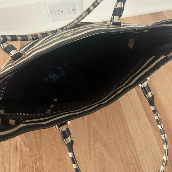 Kate Spade Navy and Cream Striped Tote Bag - Picture 4 of 4